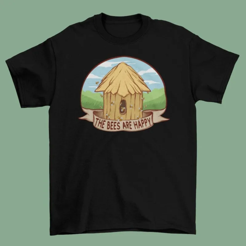 

00012893#A-The Bees Are Happy - Classic T-Shirt - Gaming Gift Shirt
