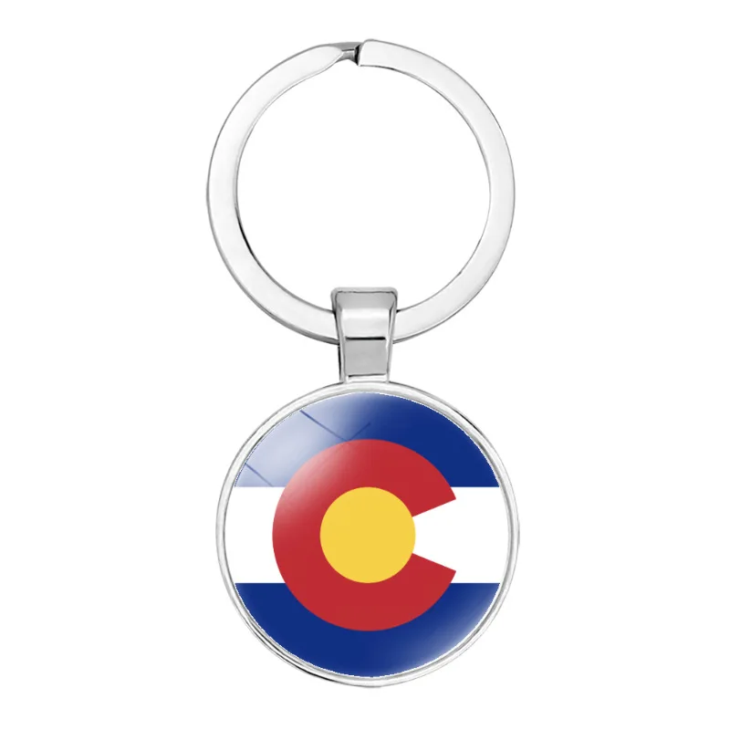 Flag Patterns of Various States in The United States, Keychains, Keychains, Pendants, Accessories, Factory Direct Shipping