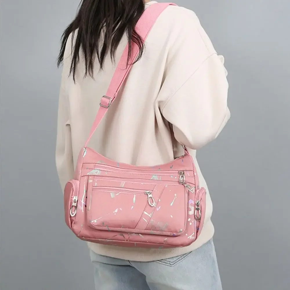 Borsa a tracolla da donna impermeabile borse a tracolla moda multifunzionale di grande capacità borsa a tracolla multistrato da donna