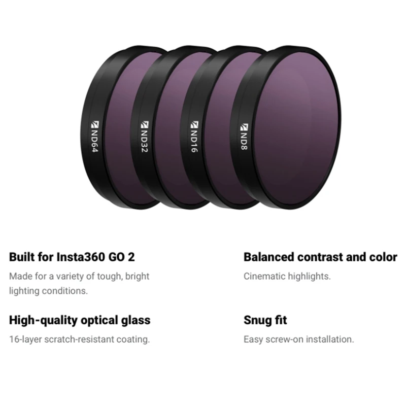 For Insta360 GO 2 ND Filter Lens Set Accessories For Insta 360 GO2 Sports Camera Accessories