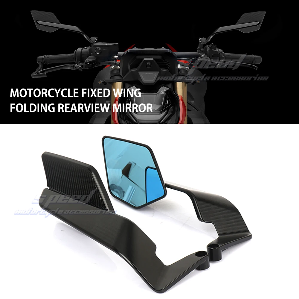 

Motorcycle Mirrors Stealth max Mirror Kits For Street Triple RS S R To Rotate Adjustable Mirrors For Street Triple 765 R 765R