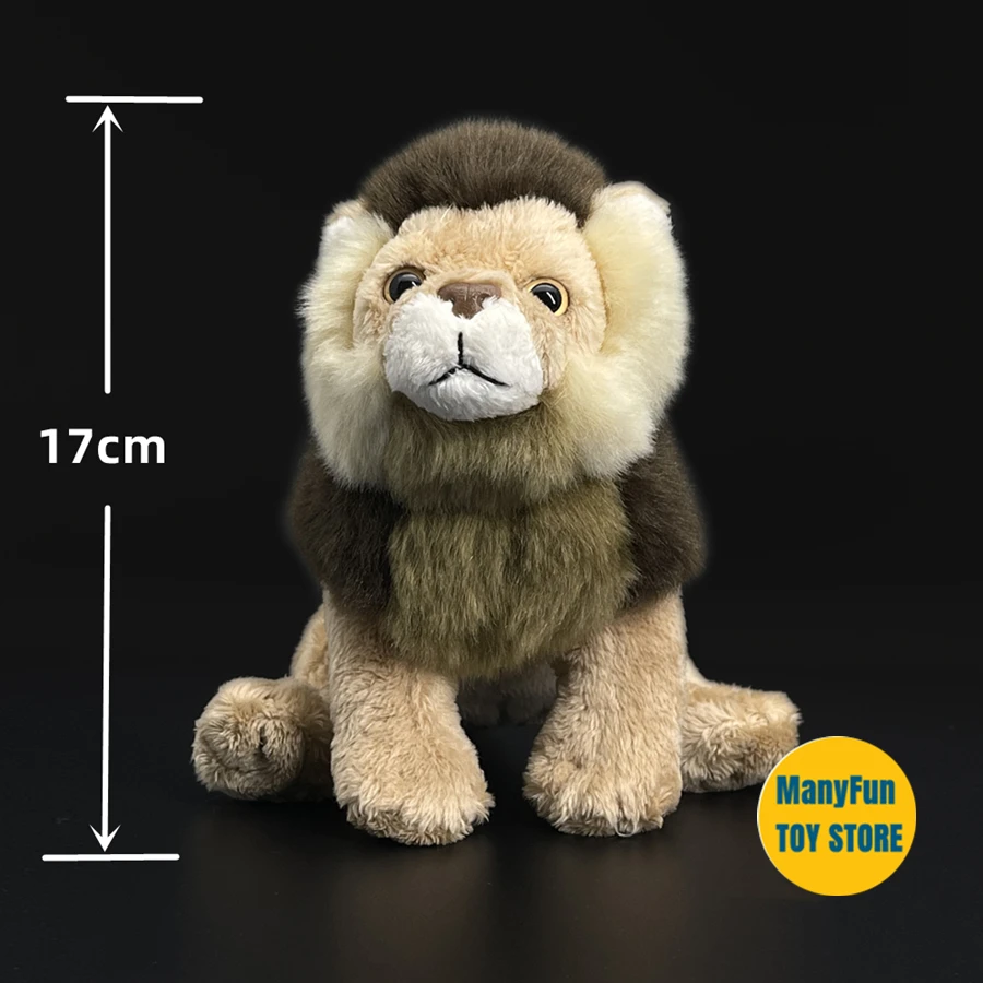 Realistic Lion High Fidelity Cute Plushie African Lion Plush Toys Lifelike Animals Simulation Stuffed Doll Kawai Toy Gifts Kids