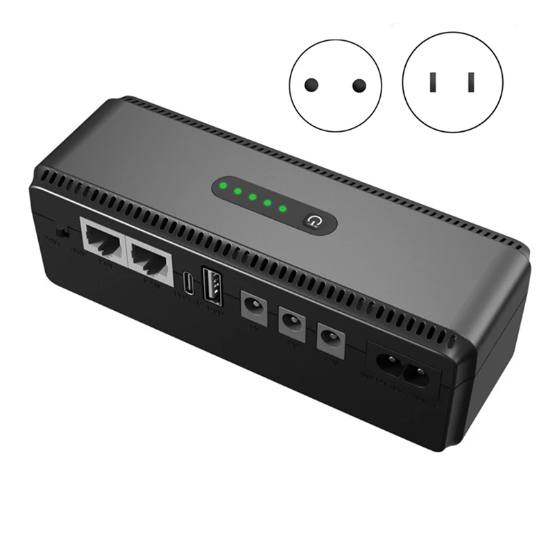 Mini UPS Battery Backup Power Supply 8800Mah With Multi Ports , Portable Wide Voltage Range For Small Devices