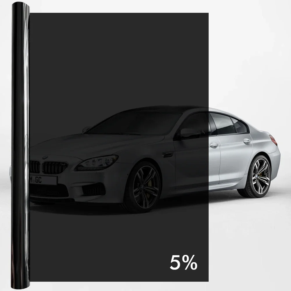 1 Rolle 50x3m Schwarze Autofenster-Tönungsfolie Glasaufkleber VLT 1%-70% Sonnenschutz Fenstertönung Solar-UV-Schutzfolien Aufkleber – Detail 13