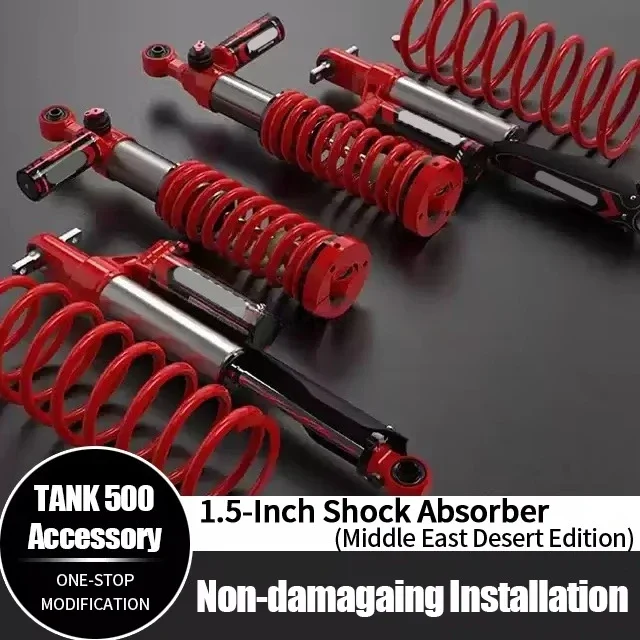 4X4 Off-road 8-Stage Adjustable 1.5-Inch Nitrogen Shock Absorber Suspension Lift Kit for GWM Tk 500