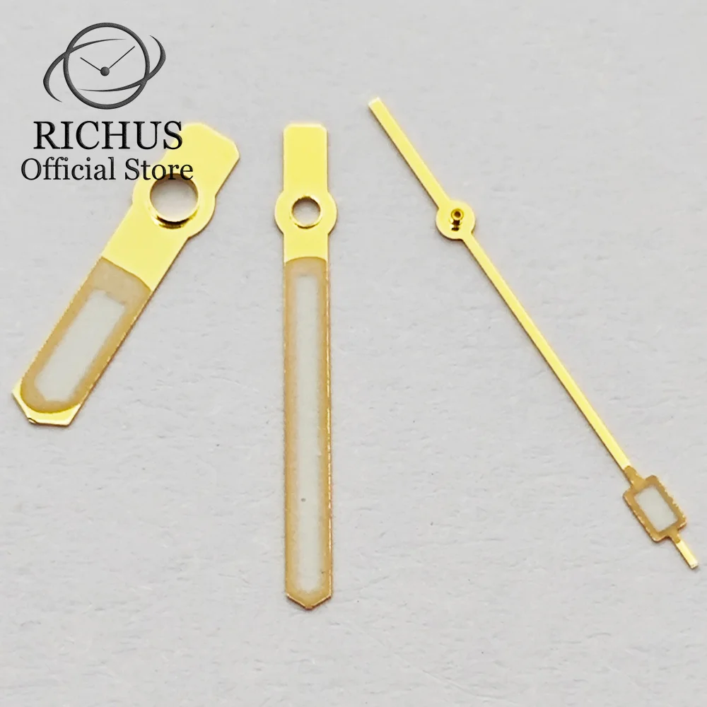 ريتشوس الفضة الأزرق الذهب بندقية روز الذهب ساعة الأيدي الأخضر مضيئة صالح NH35 NH36 ساعة يد تعمل بالحركة اكسسوارات أجزاء