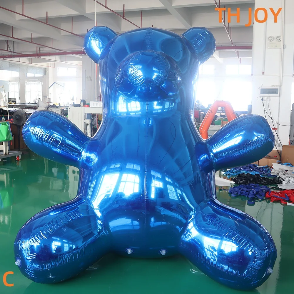 

Customized Advertising Inflatable Cartoon Mascot blue mirror Bear cartoon for sale