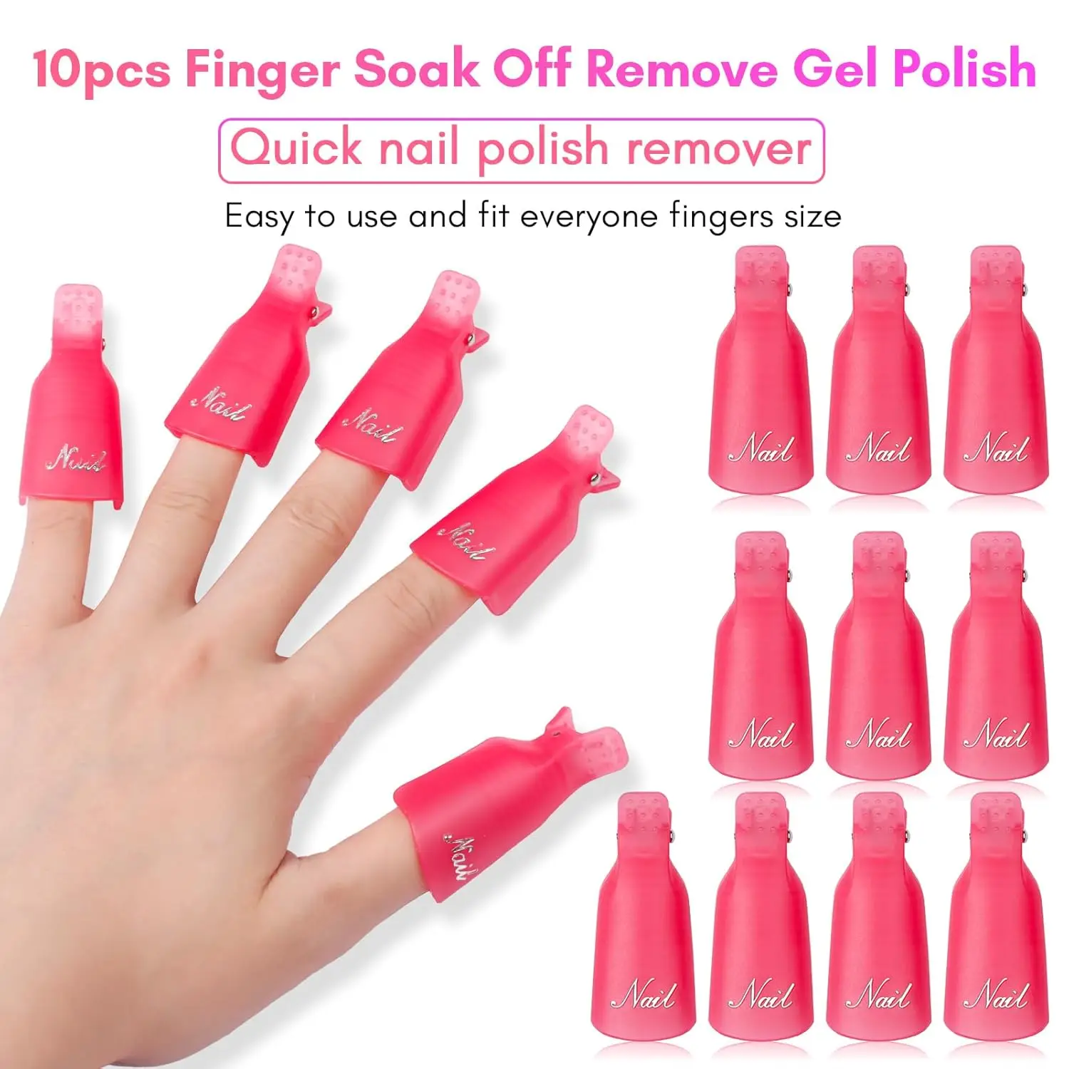 Makart Gel Nagellack entferner Clips Kit, mit doppel endigen Nagel hauts chieber, Finger-und Zehen nagel clips zum Entfernen von Acryl nägeln