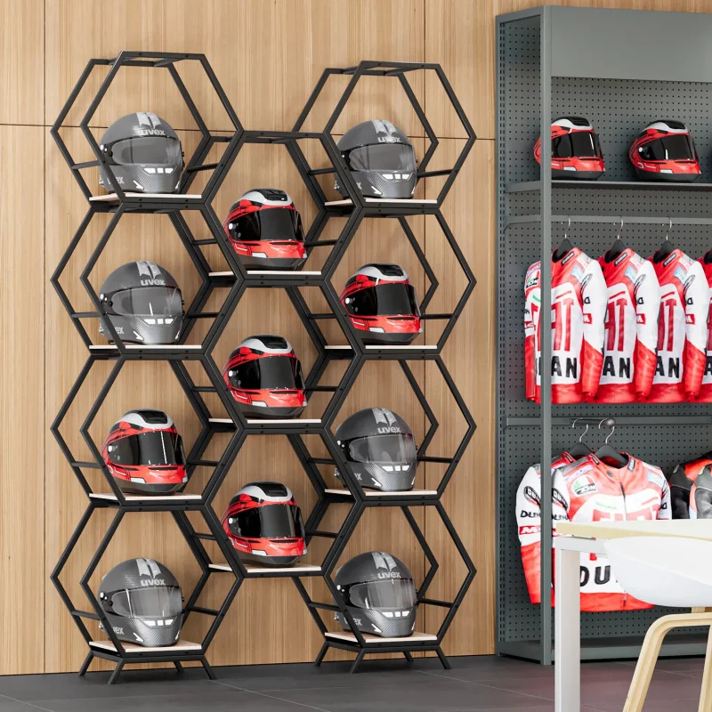 custom.Custom Showroom Shop Motorcycle Helmet Car Spare Parts Storage Rack Holder Alloy Wheel Hub Tire Metal Display