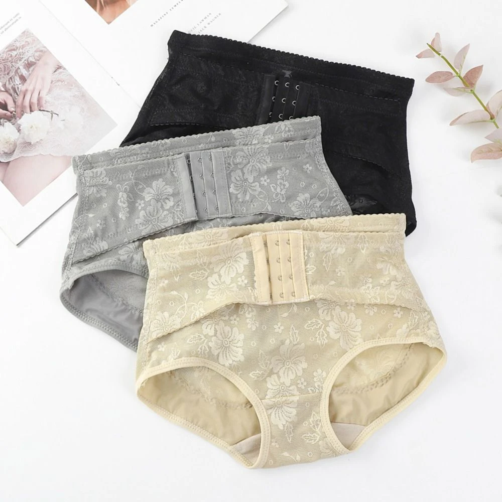 

Lace Flower Postpartum Body Shapers Mid Waist Shapewear Butt Lifter Briefs Briefs Belly Contracting Seamless Underwear Daily