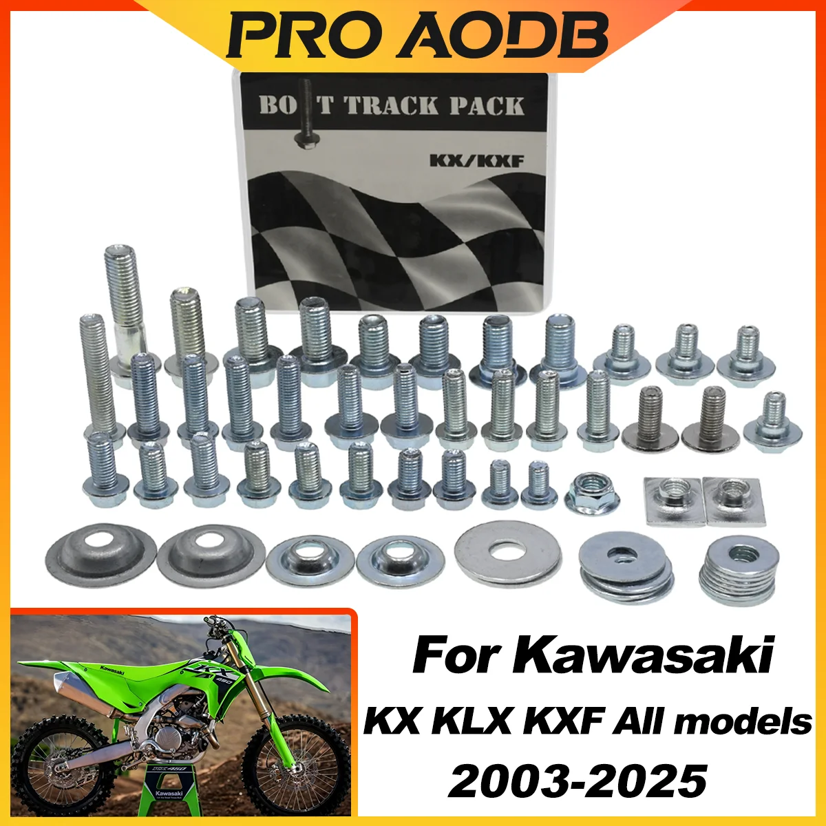 

Для Kawasaki KX80/85/100/125/250 KX250X KX250F KX450 KX450F мотоциклетный апаратный болт, полный пластиковый комплект креплений, универсальные детали