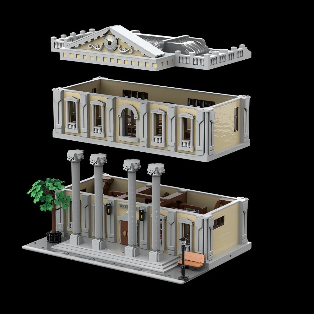 NIEUWE MOC 3945PCS Beroemde Architectuur Stad Model BAKSTEEN BIBLIOTHEEK Bouwstenen DIY Speelgoed Baksteen Verjaardagscadeautjes