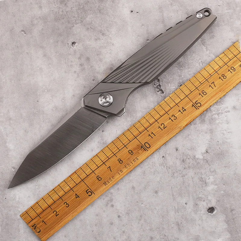 

M390 Steel TC4 Titanium Alloy Handle Folding Knife Outdoor Camping Sharp High Hardness EDC Tool