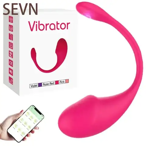 Consolador vibrador inalámbrico con Bluetooth para mujer, huevo con Control por aplicación, estimulador de clítoris, punto G, huevo de amor, juguete sexual vibratorio para adultos