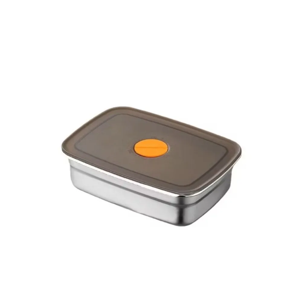 

2 Pcs Stainless Steel Lunch Box with Lid Airtight Leakproof Food Storage Container Freezer Safe Meal Prep Bento Box