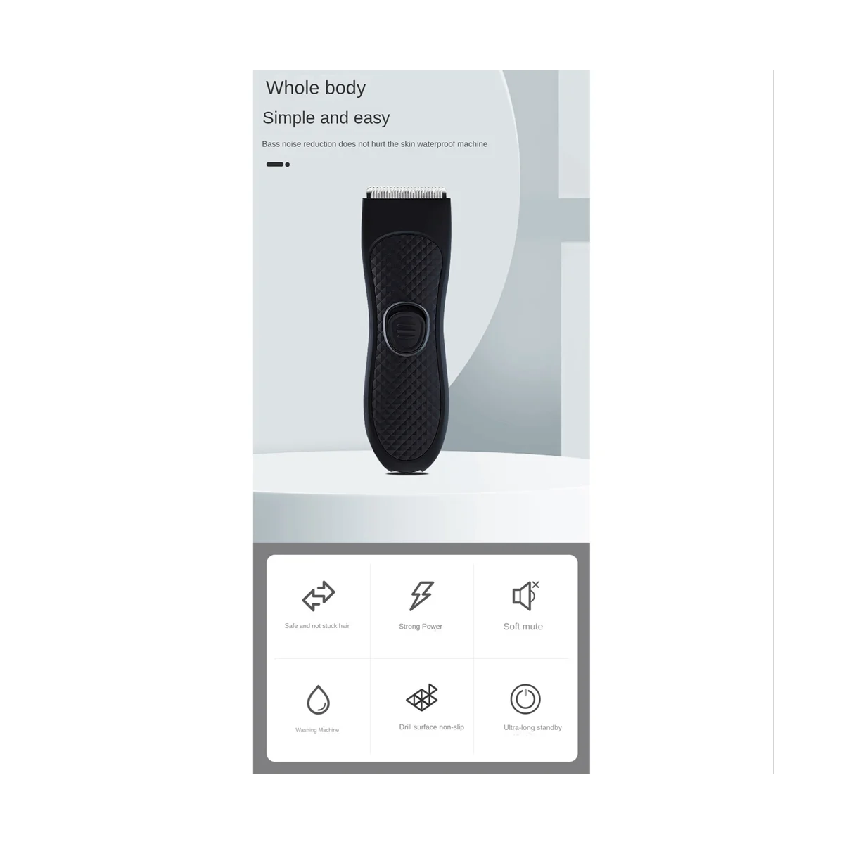 Trimmer elettrico da uomo tagliacapelli per inguine depilazione pubici aree intime tagliacapelli epilatore rasoio ricaricabile