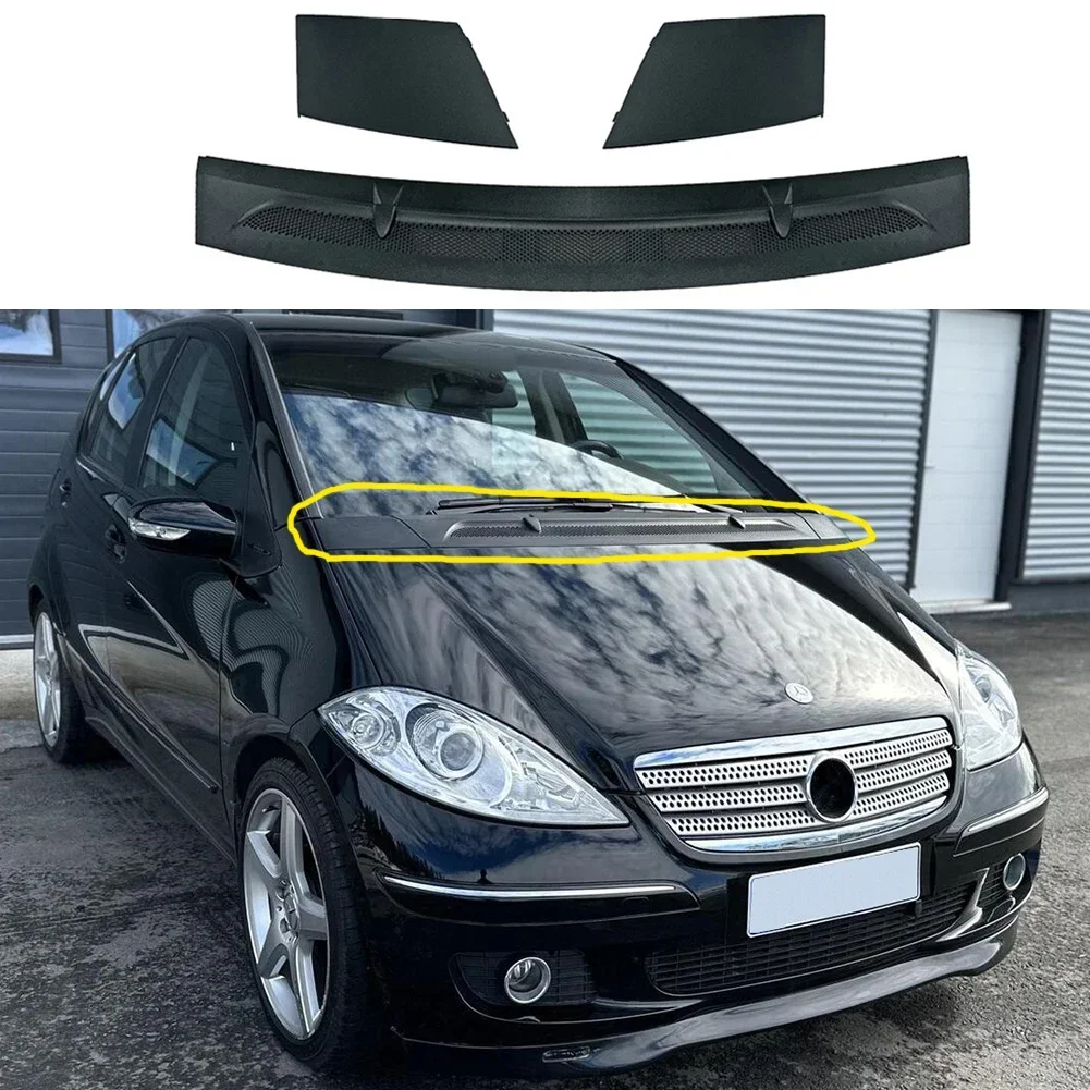 3pcs Front Hood Vent Cover Grille For Mercedes Benz W169 A Class A150 A160 A200 2005-2011 1698300075R 1698300175L 1698360018