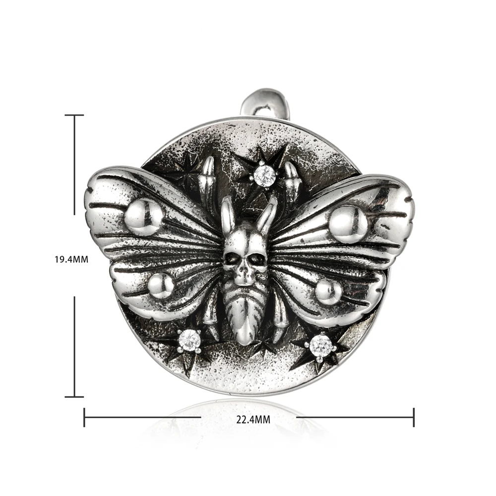 Silver Plated Gothic Earrings Woman Man Earnail Jewelry Gemstone Boutique Women Fashion Jewelry Birthday Party Gifts