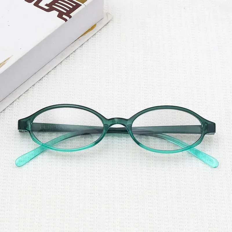 Vintage Oval Small Frame Reading Glasses Unisex Ladies Anti Blue Light Presbyopia Eyeglasses Finished Hyperopia Eyewear Diopter