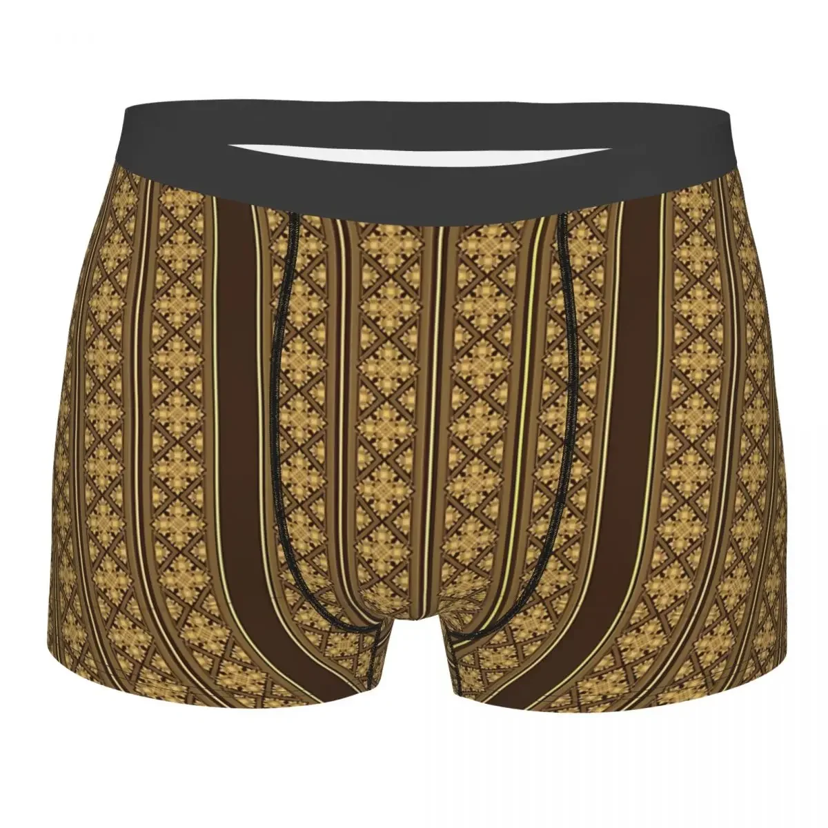 Cross Pendant Pattern On Brown Ethiopian Cross Art Ethiopia Underpants  Panties Men's Underwear Print Shorts Boxer Briefs