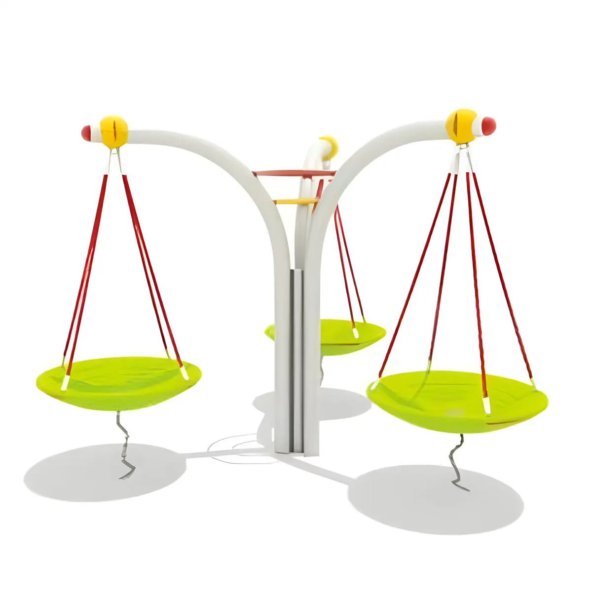 Kids Outdoor Playground Equipment Three Plastic Bucket Seats Toddler Swing Set for Children
