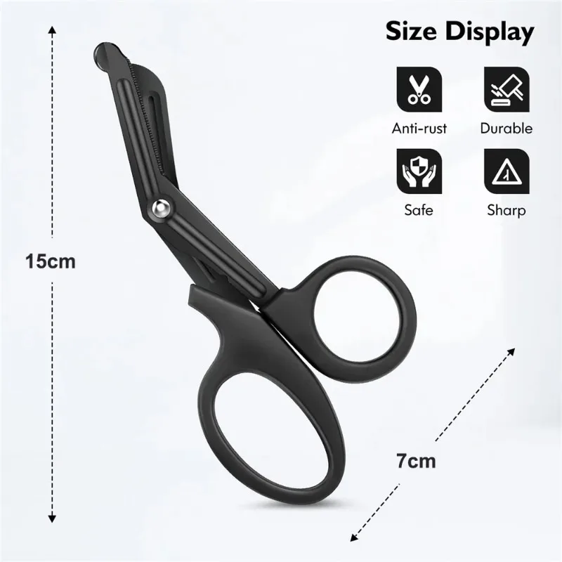 1PC Stainless Steel 15cm Multifunctional Gauze Scissors Bandages Canvas Scissor Portable Accessories Small Scissors for Home Use