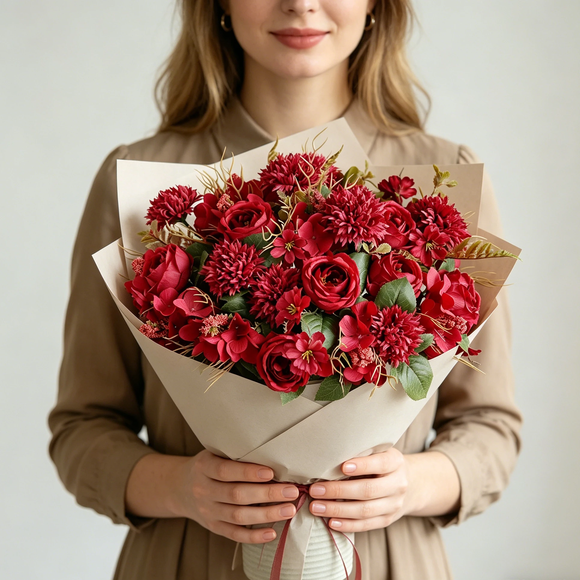 1/4 piezas de flores artificiales, rosas decorativas, ramo de novia para boda, peonías de seda artificiales para jardín, regalos hechos a mano para el Día de la Madre, graduación