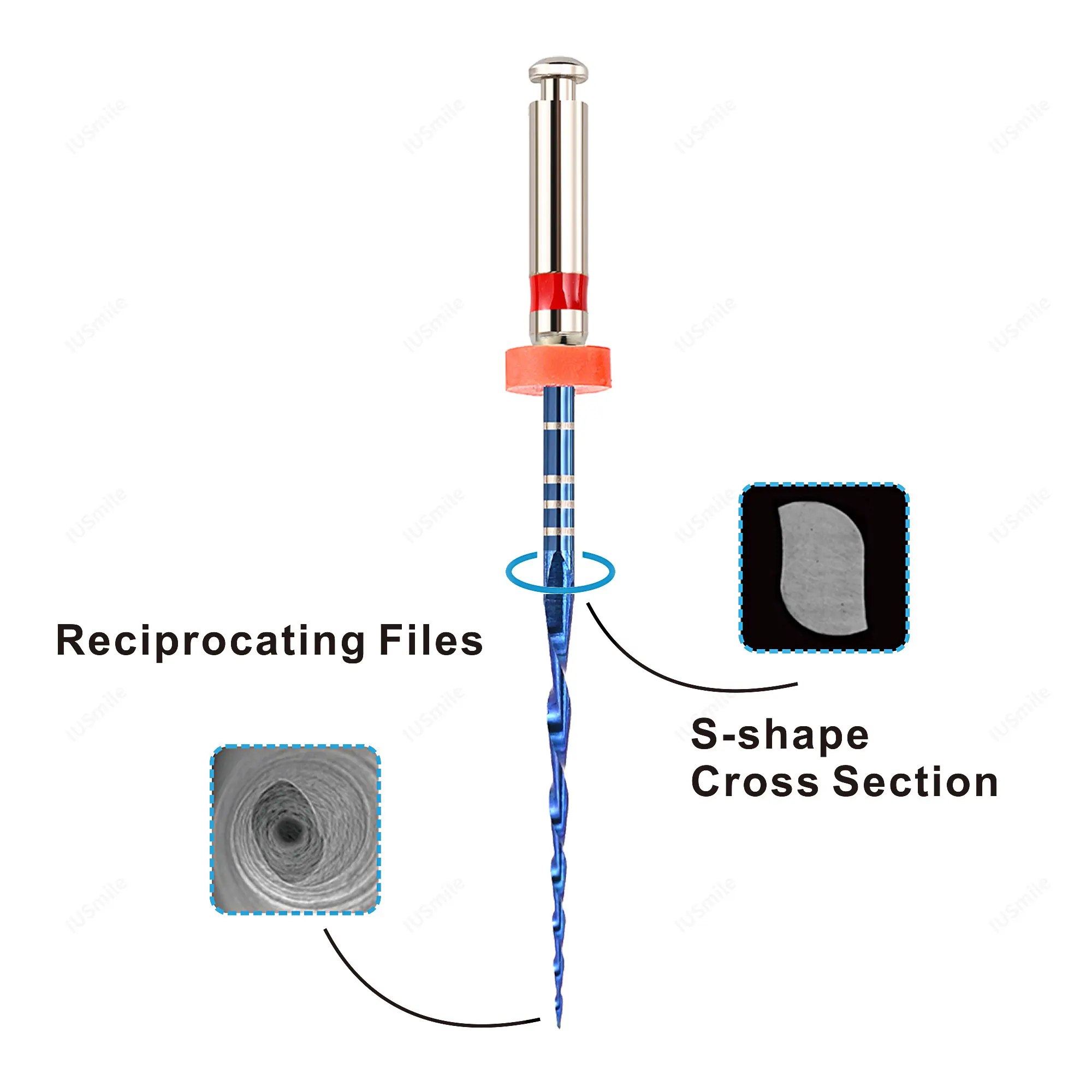 Dental Niti One Files System Endodontic Reciprocating Rotary Files 21mm 25mm 08 Taper Dentist Endo Files
