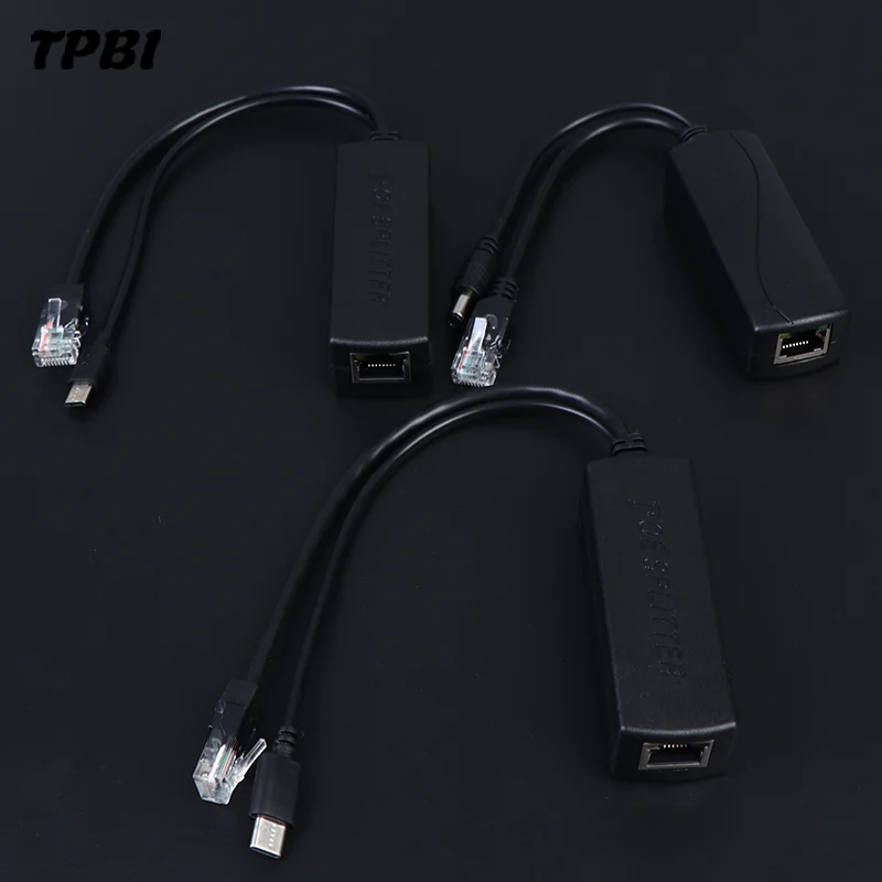 Ethernet 100M POE Power Splitter divisor POE POE-разделитель DC48V To 5V Micro USB For IP Camera Monitoring Accessories