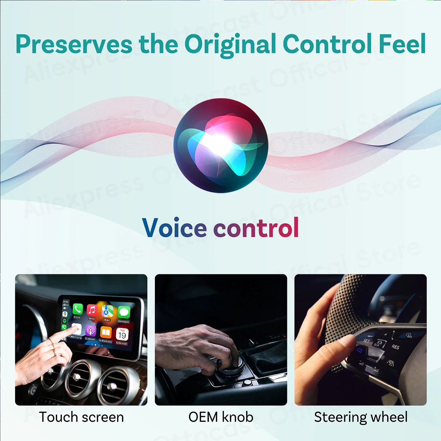 OTTOCAST MINI Slim Wireless CarPlay Android Auto محول 2 في 1 USB دونغل ملحقات السيارة لشركة فولكس فاجن تويوتا هيونداي كيا شيفروليه