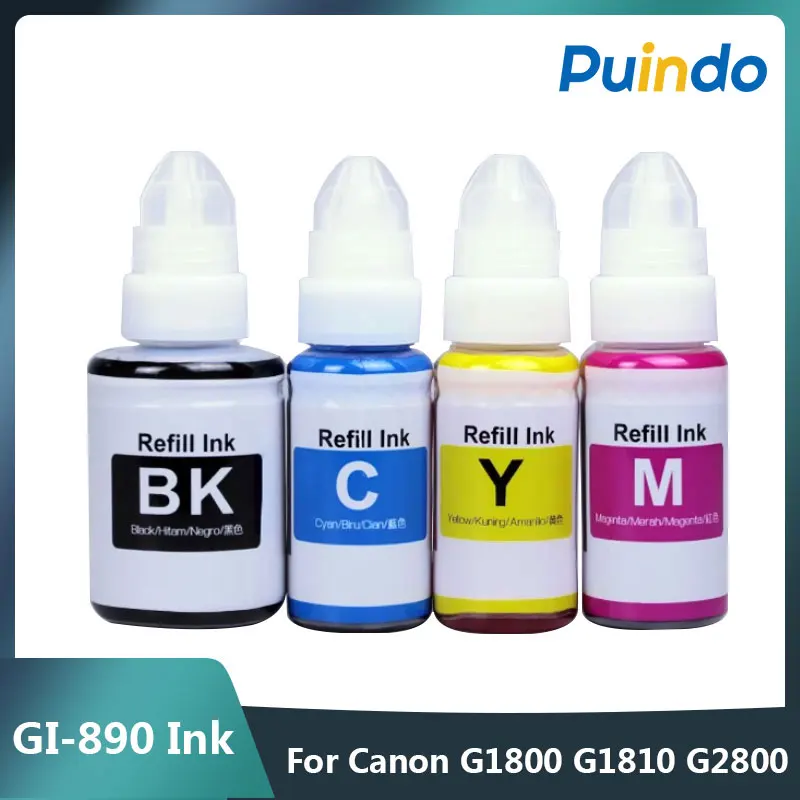 

1set 4*70ml High Quality GI-890 Refill Ink For Canon G1800 G1810 G2800 G2810 G3800 G3810 G4800 G4810 G1100 G2100 G3100 G1000