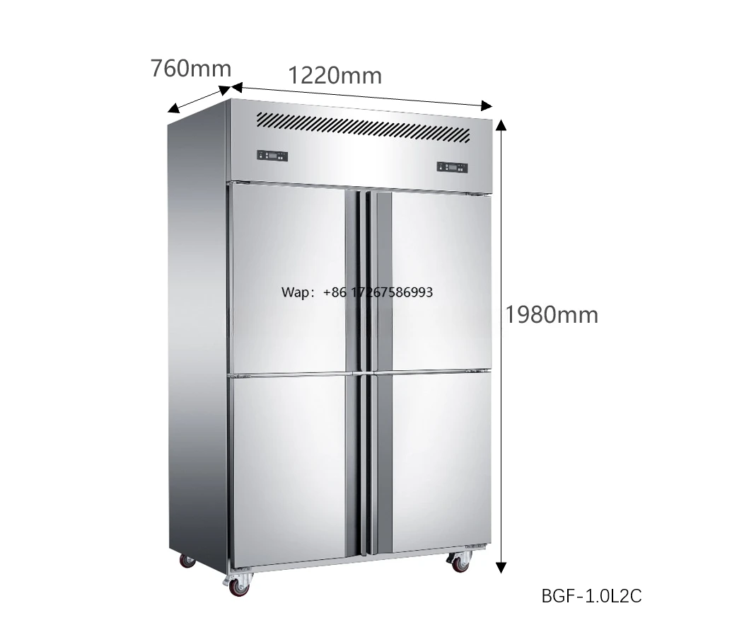 Automatic Stainless Steel Freezer for Restaurant Commercial Industrial Standing Refrigerator