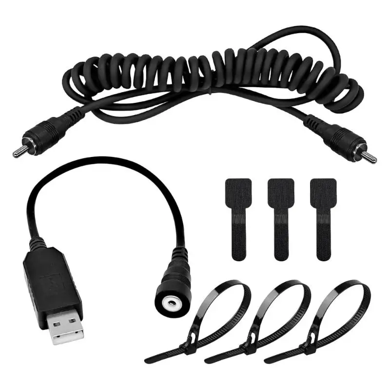 

Надежный кабель для каски с подогревом и USB-портом 12 В, длина 28 см, для экстремально холодных условий