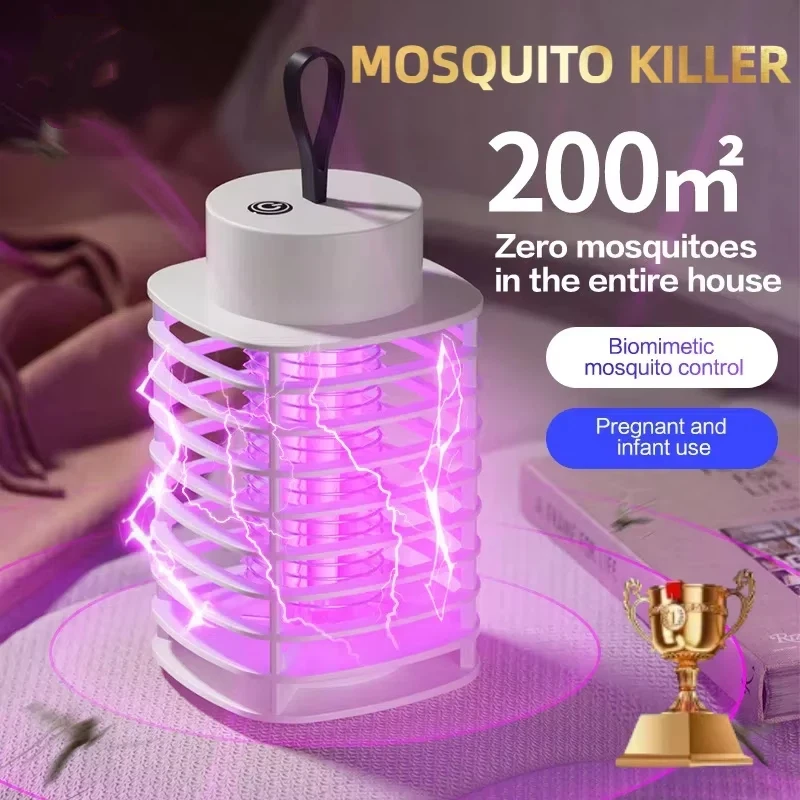 USB Rechargeable Mosquito Killer Lamp Portable Electric Fly Trap Insectkiller Lamp Outdoor Mute Anti Mosquito Lamp Insect