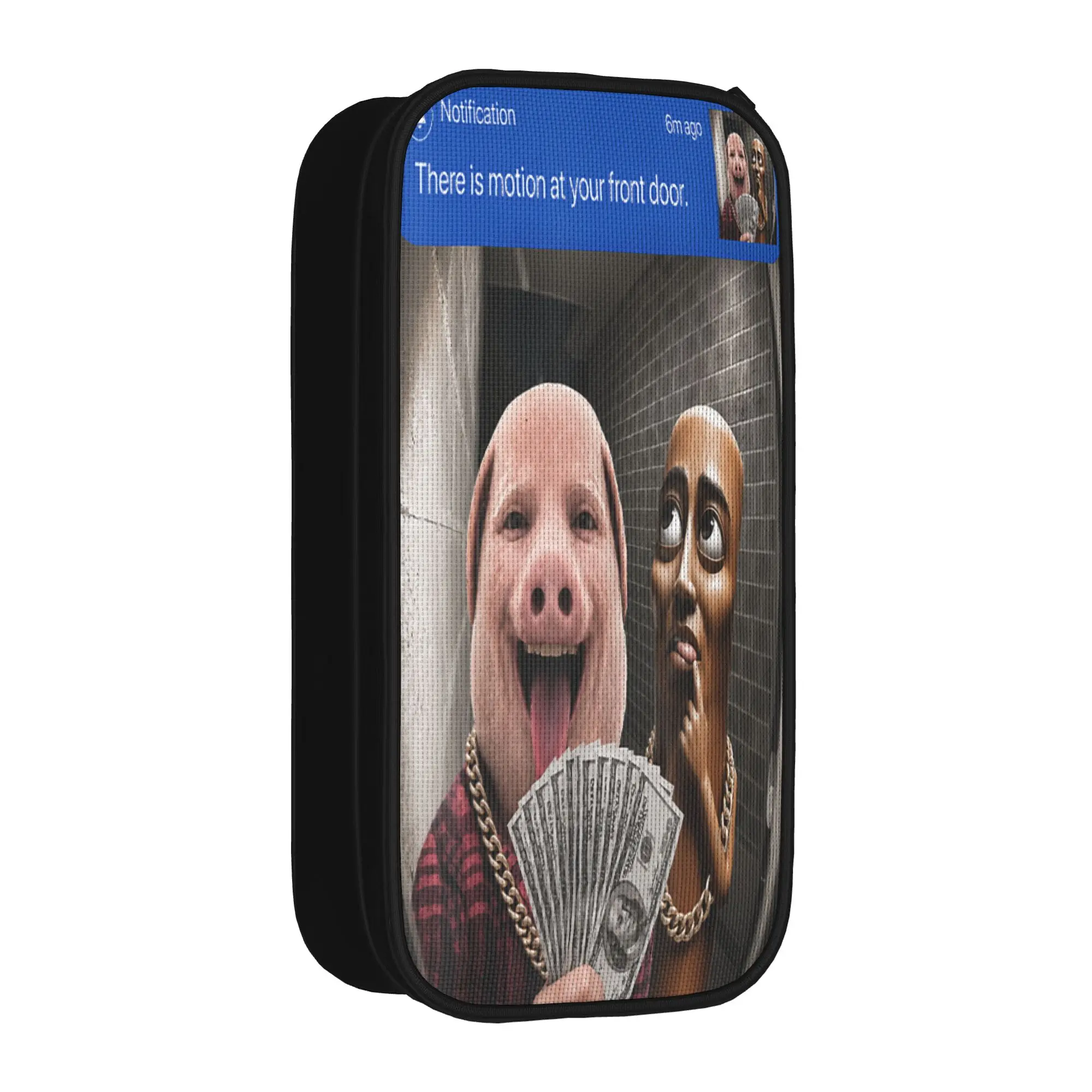 Tung Sahur There is Motion At Your Front Door Brainrot Meme Pencil Case Canvas Pencil Bag Boy Girl Back To School Pencil Cases