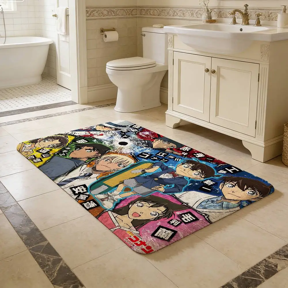 Mystery Detective C-Conan Room Mats Washable Non-Slip Living Room Sofa Chairs Area Mat Kitchen Alfombra