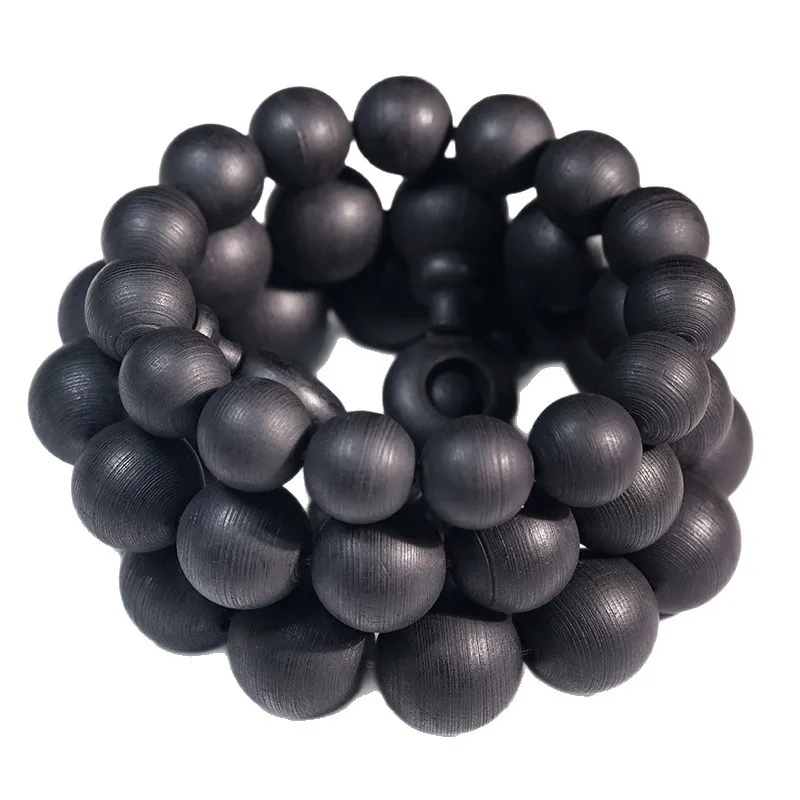 Vietnamese Agarwood Buddhist Bead Bracelet Sinking Old Material Ebony Wood 108 Beads Mala for Men Women Meditation Gifts