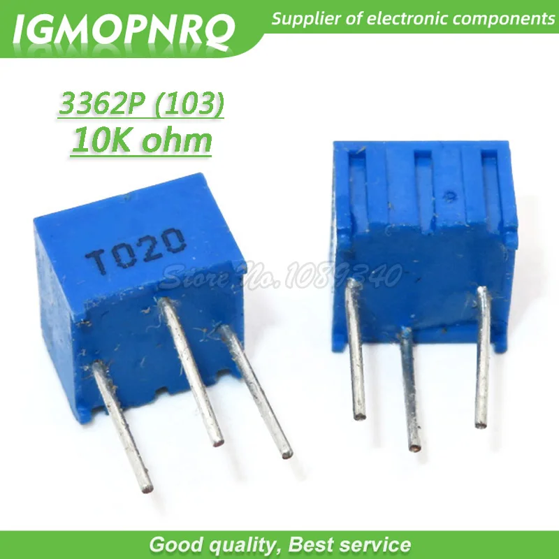 10Pcs 3362P-103LF 3362P 103 10K ohm Trimpot Trimmer Potentiometer Variable resistor 3362p-1-103