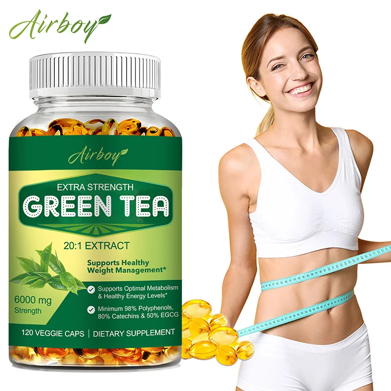 

Green Tea Capsules - Support Heart Health, Promote Metabolism, Suppress Appetite, Anti-oxidation, and Improve Immunity