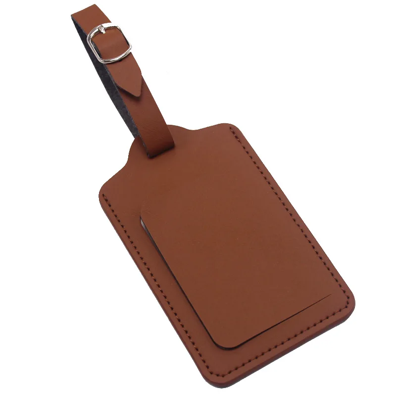 

Women Man PU Leather Adjustable Suitcase Luggage Tag Label Bag Pendant Handbag Portable Travel Accessories Name ID Address Tags