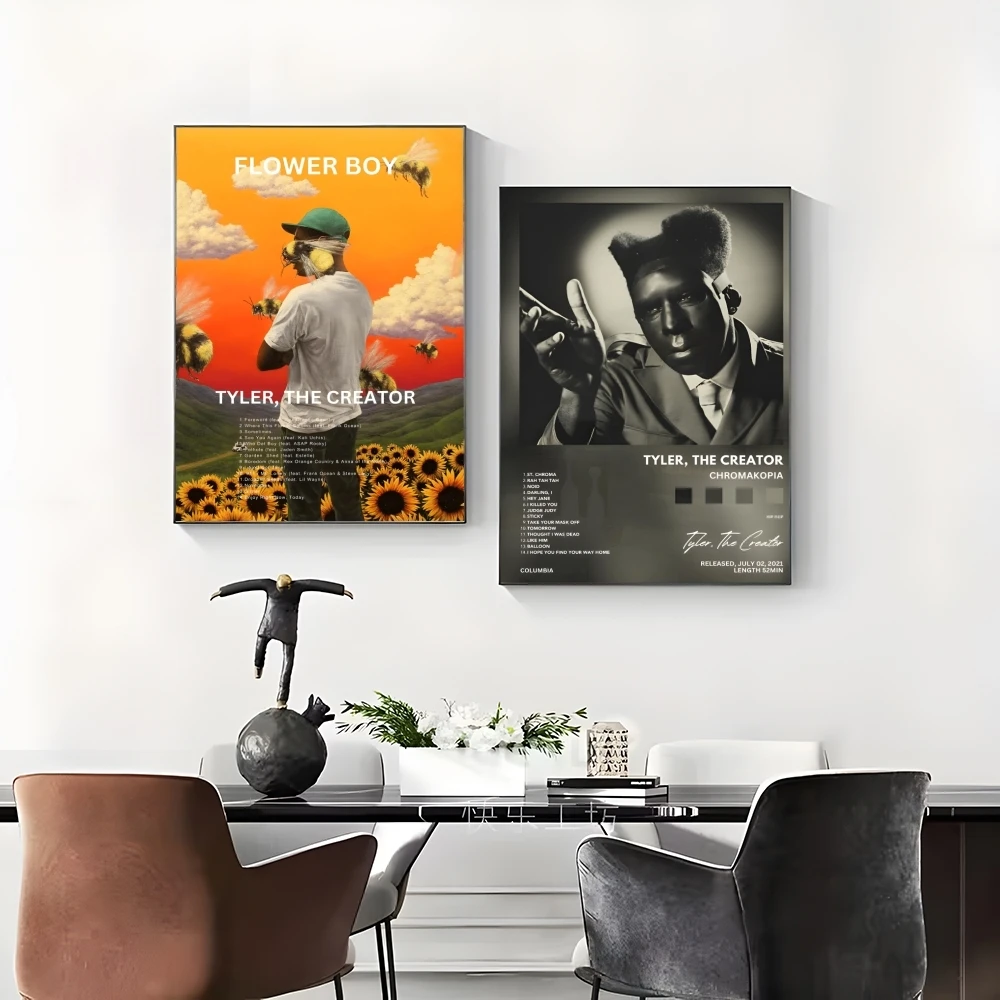 مغني الراب T-Tyler الخالق اللوحة الخط مقاوم للماء التجاعيد الحرة جدار الفن غرفة المعيشة غرفة نوم ديكور المنزل الجمالي #4