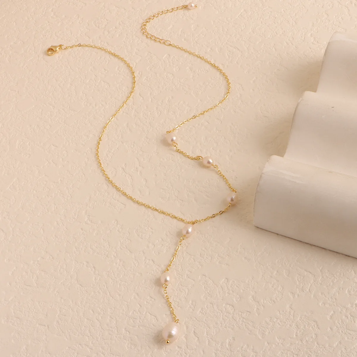 

Hengsheng 4-5mm Rice Shape Freshwater Pearl Necklaces for Women 40cm+4cm Collar Chain 925 Sterling Silver Adjustable Necklaces