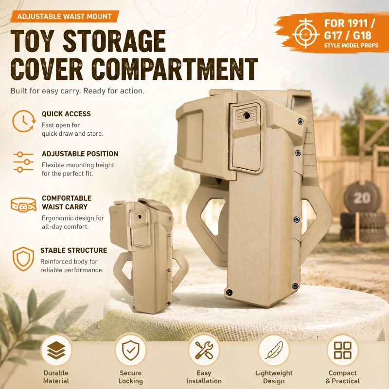 Adjustable Waist Storage Holster Compatible With G17 G19 1911 Mountable Carry Pouch