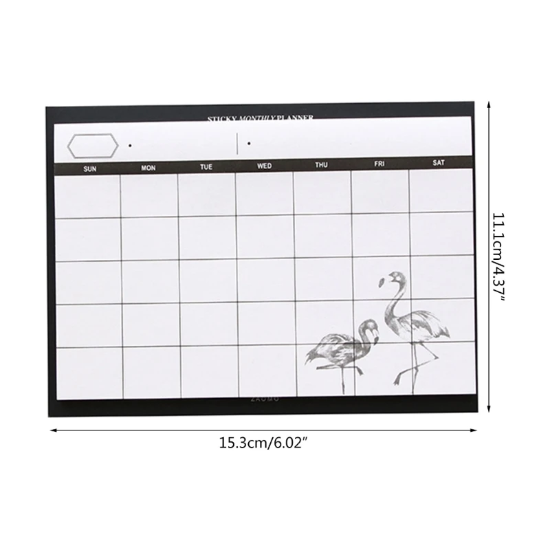 Monthly Calendar Task Wall Book Desk Notebook Notepad Planning Daily