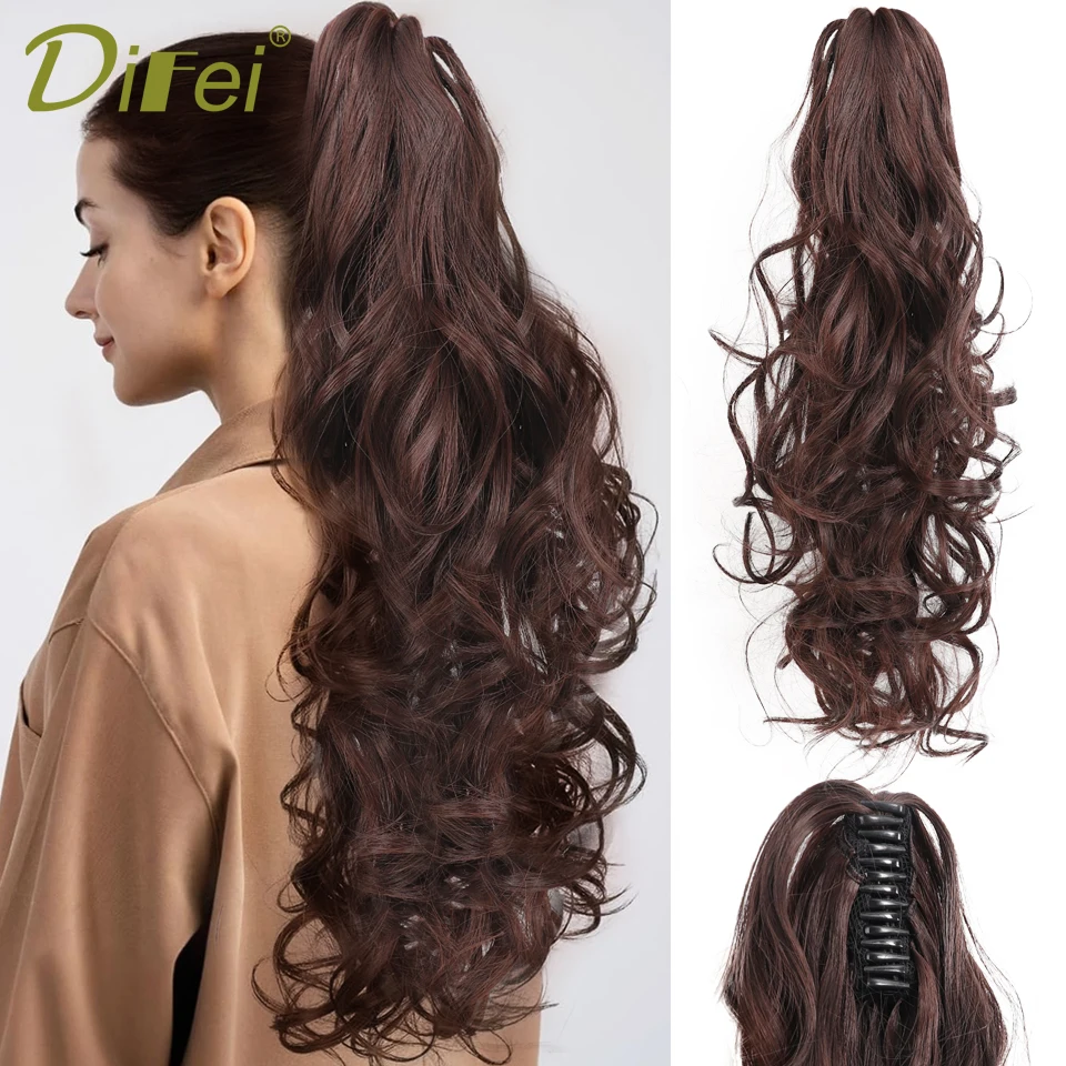 

Большой волнистый вьющийся хвостик Синтетический парик Женский парик Большой зажим для волос Стиль Длинные волосы Высокий хвост Парик для свадебных вечеринок Повседневная одежда