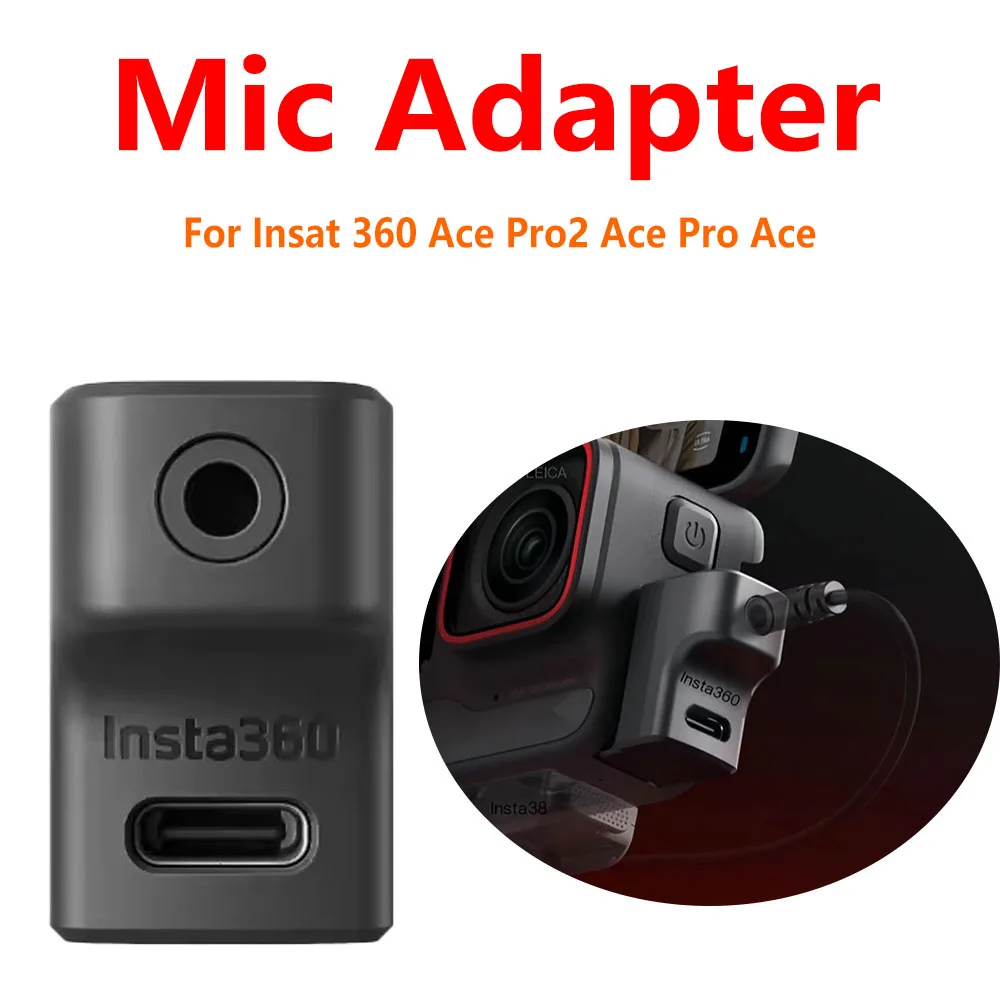 

Оригинальный микрофонный адаптер Insta360 для микрофона Insta360 Ace Pro 2 Ace Pro Ace с интерфейсом Type-C для 360 Ace Pro 2 Ace