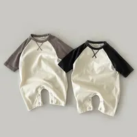 ( 0-3 Years Old)Infant Casual Onesie Baby Boys and Girls Cotton  Jumpsuit Home Baby Crawling Pajamas Long Climbing Spring
