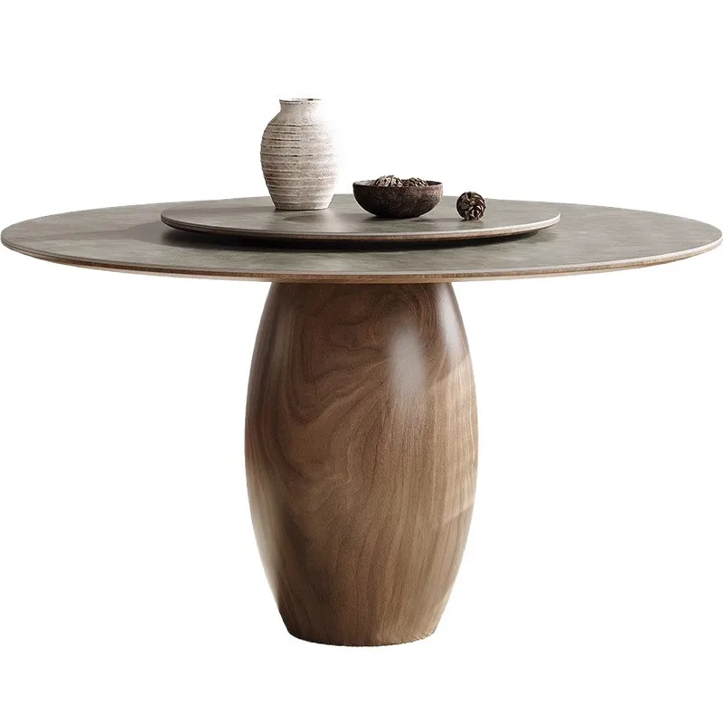

Z6 People Turntable Dining Tables Modern Simplicity Read Books Rock Plate Dining Tables Restaurant Wood Home Furniture Tafel MHC