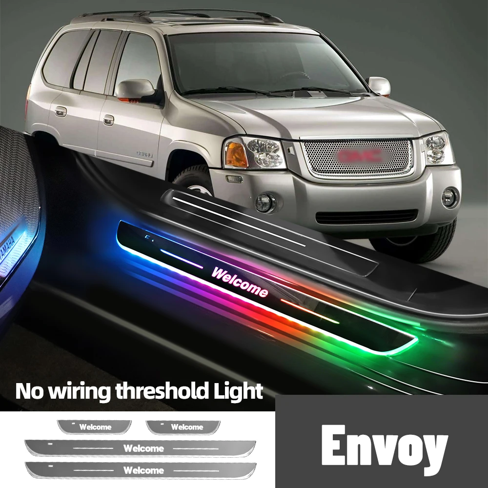 

For GMC Envoy 2002-2009 2005 2006 2007 2008 Car Door Sill Light Customized Logo LED Welcome Threshold Pedal Lamp Accessories