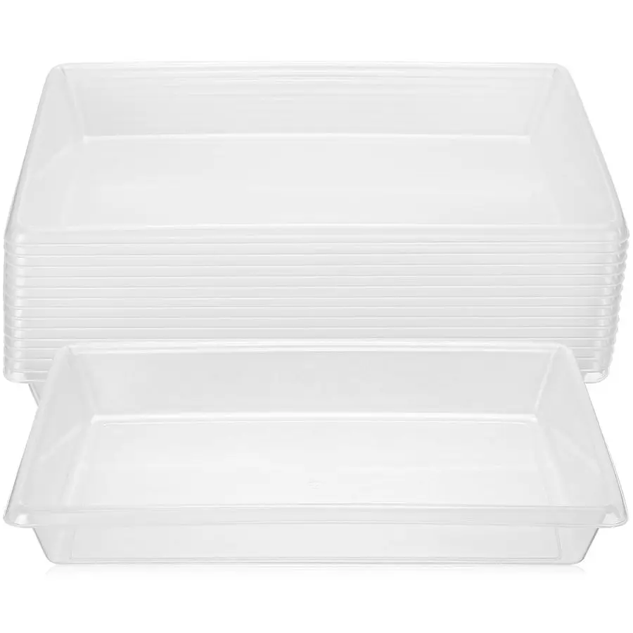 

Набор из 15 пластиковых подносов для творчества, 37,01 x 27,01 x 4,5 см, большие органайзеры для поделок, подносы для хранения и сервировки для детей, школы, класса